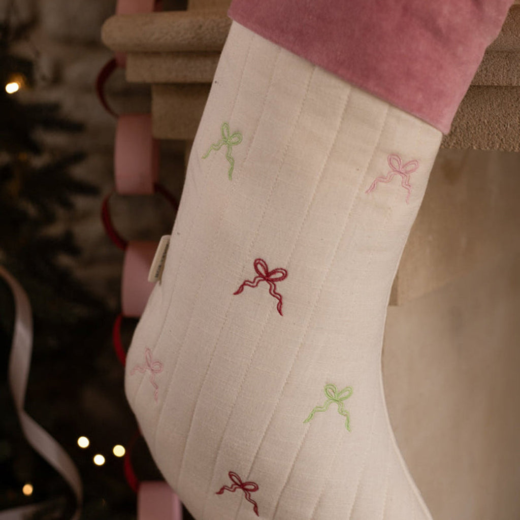 Avery Row Christmas Stocking - Bows
