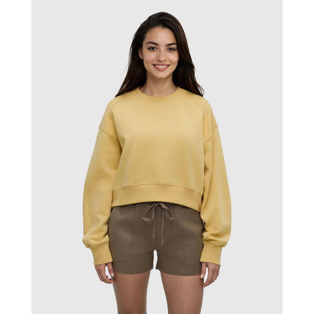 TENTREE -  BLUFFS CROPPED CREW | Dusk Yellow