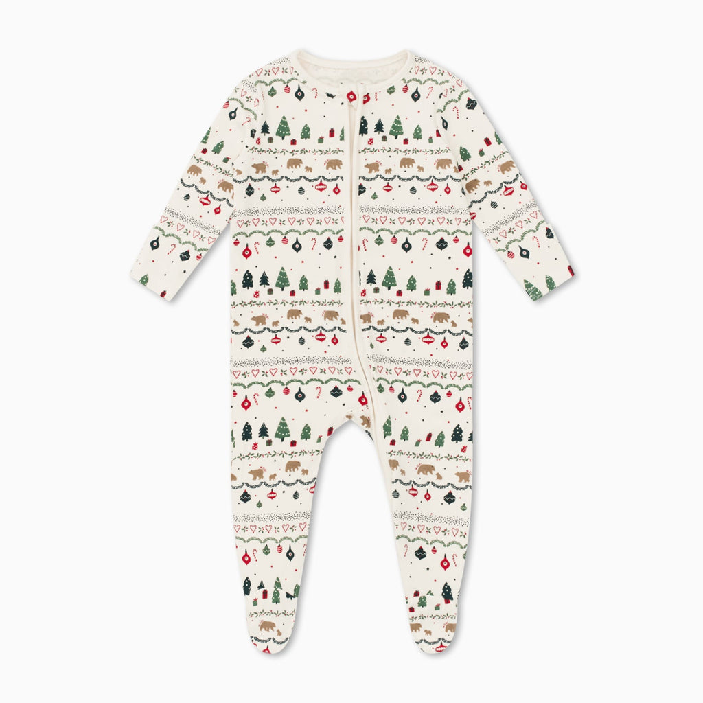 Festive Fair Isle Clever Zip Sleepsuit