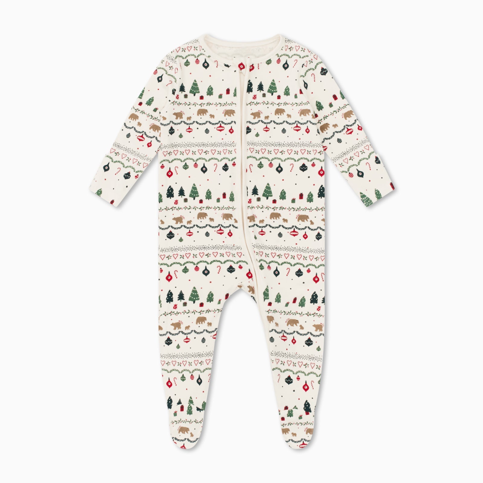 Festive Fair Isle Clever Zip Sleepsuit