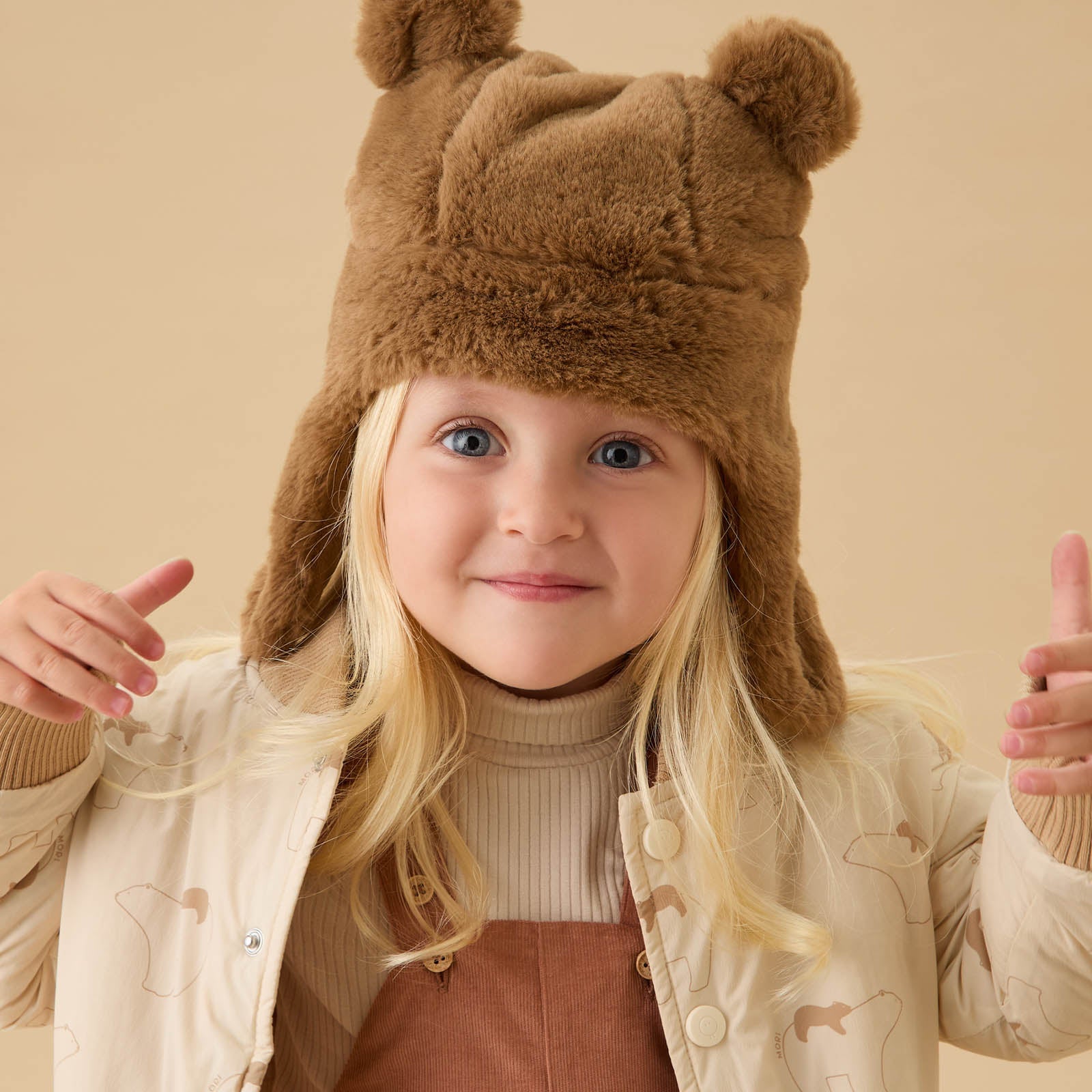 Brown Bear Faux Fur Hat