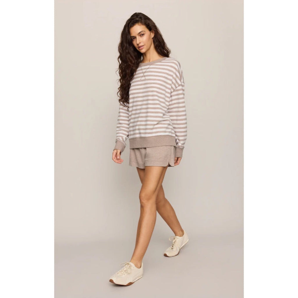 Z SUPPLY - EVERYDAY FRENCH TERRY STRIPED CREW | Heather Ash