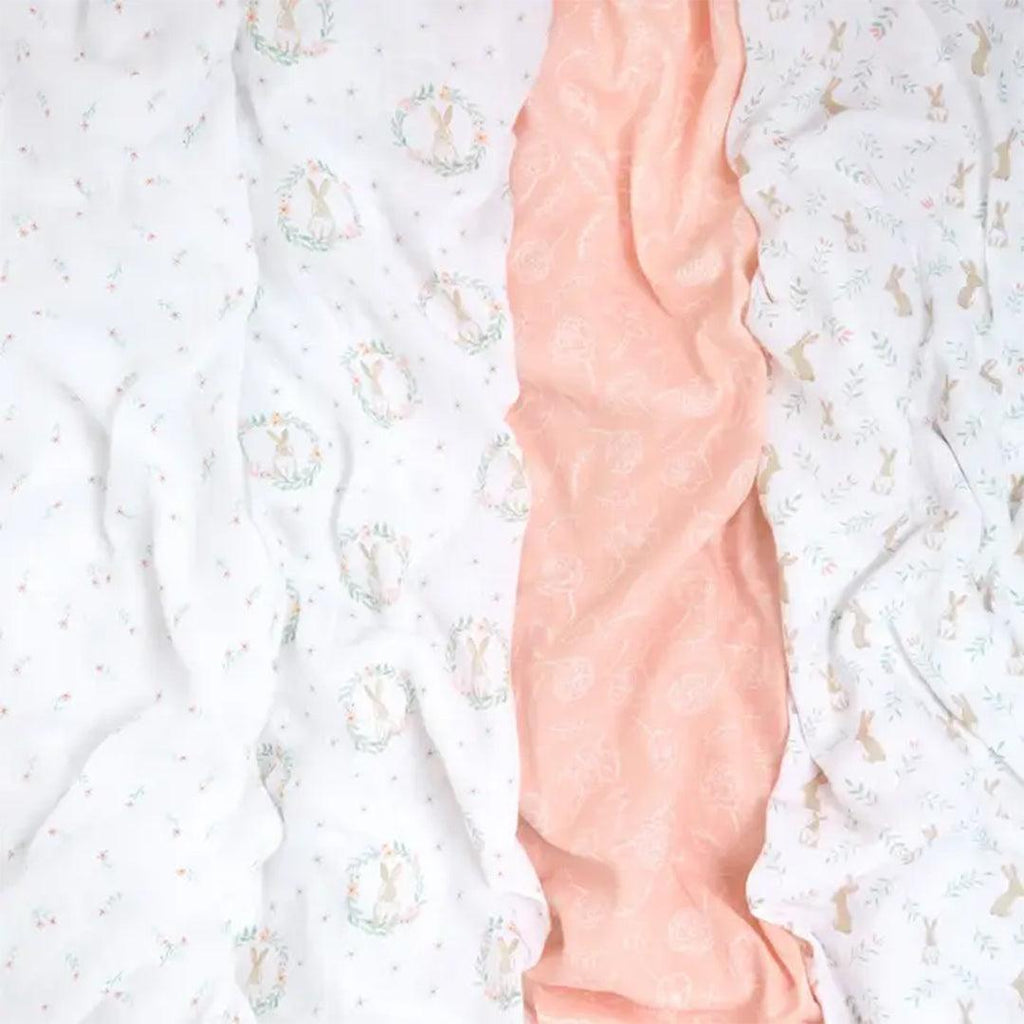 aden + anais Essentials Cotton Muslin Swaddles - 4 Pack - Blushing Bunnies