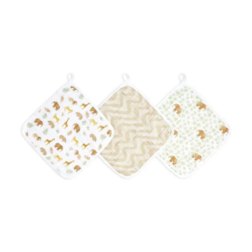 aden + anais Essentials Cotton Muslin Washcloths Set - 3 Pack - Tanzania