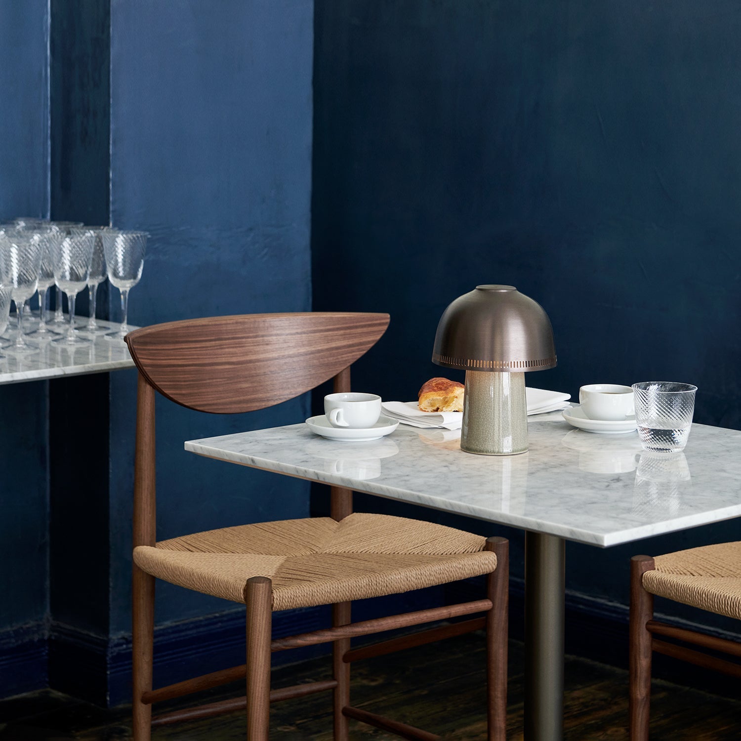 &tradition | raku portable lamp | beige grey + bronzed