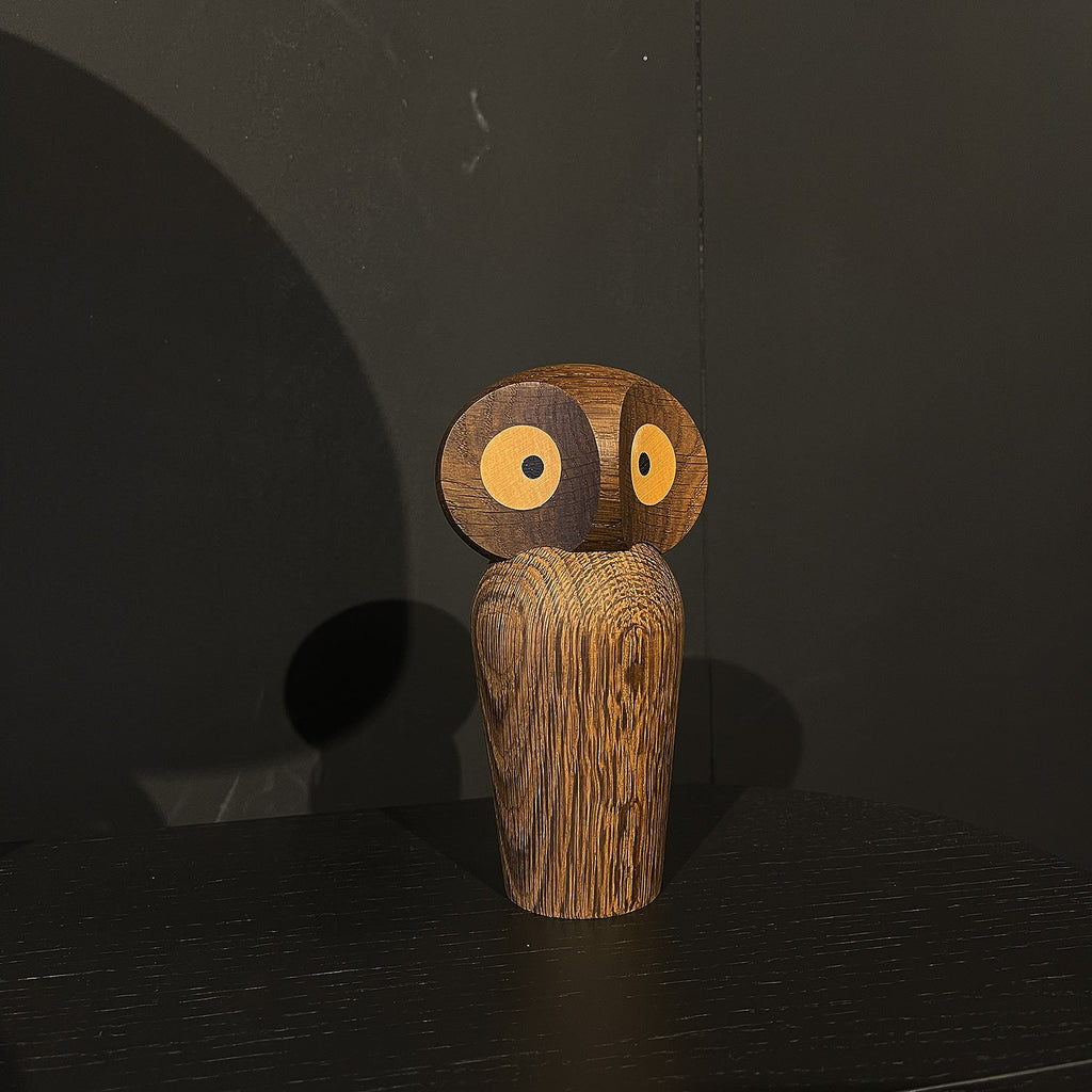 architectmade | wooden owl | large smoked oak