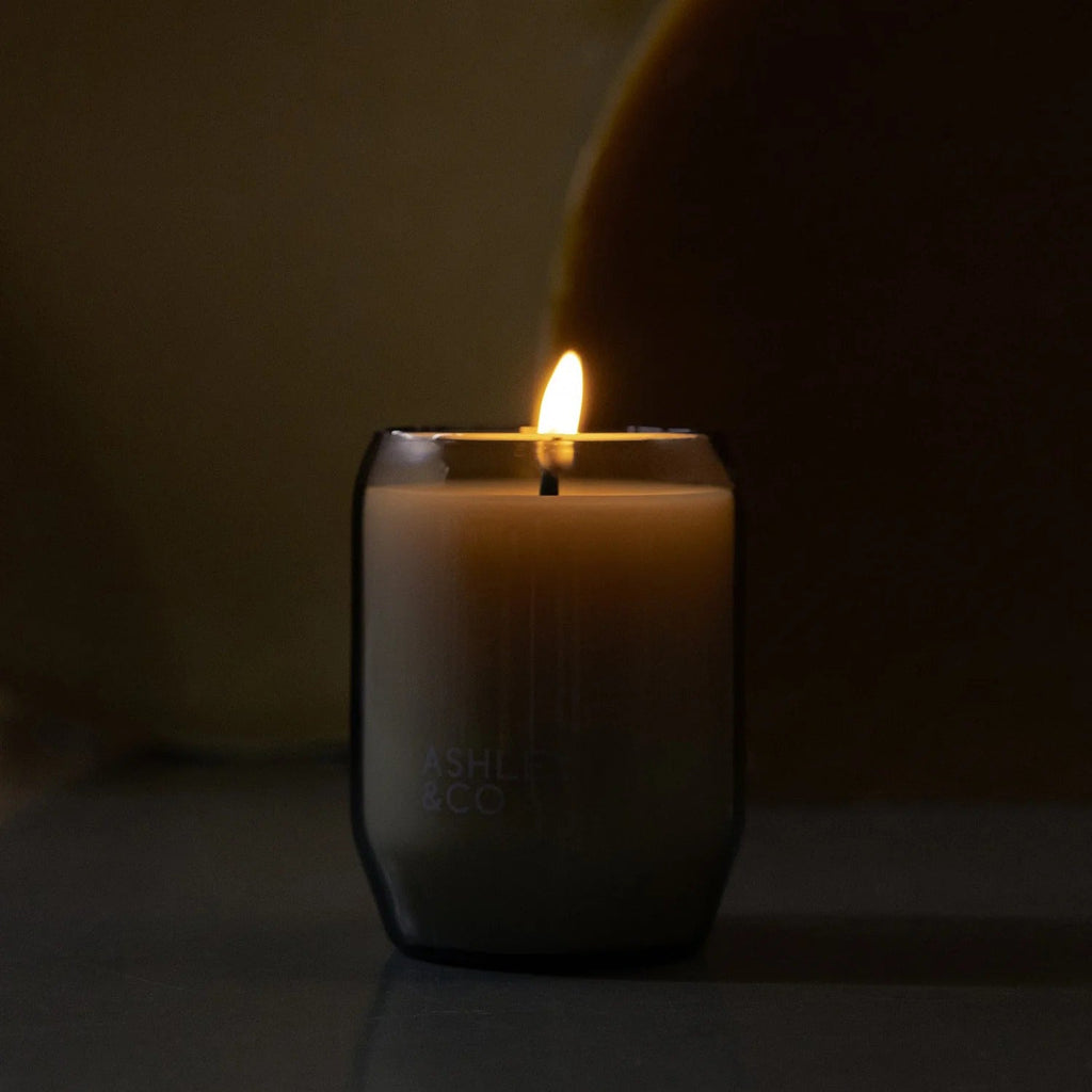 ashley + co | waxed perfume scented candle | bubbles + polkadots