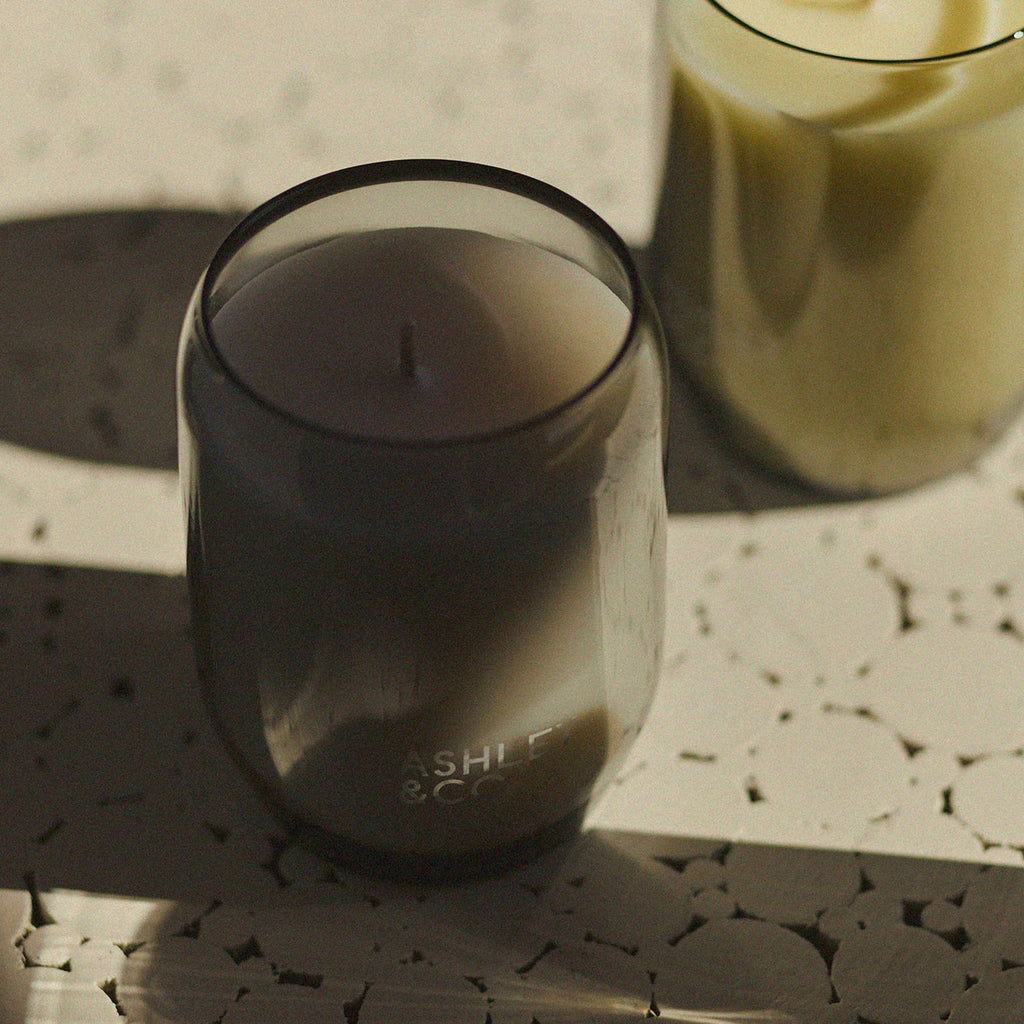 ashley + co | waxed perfume scented candle | bubbles + polkadots