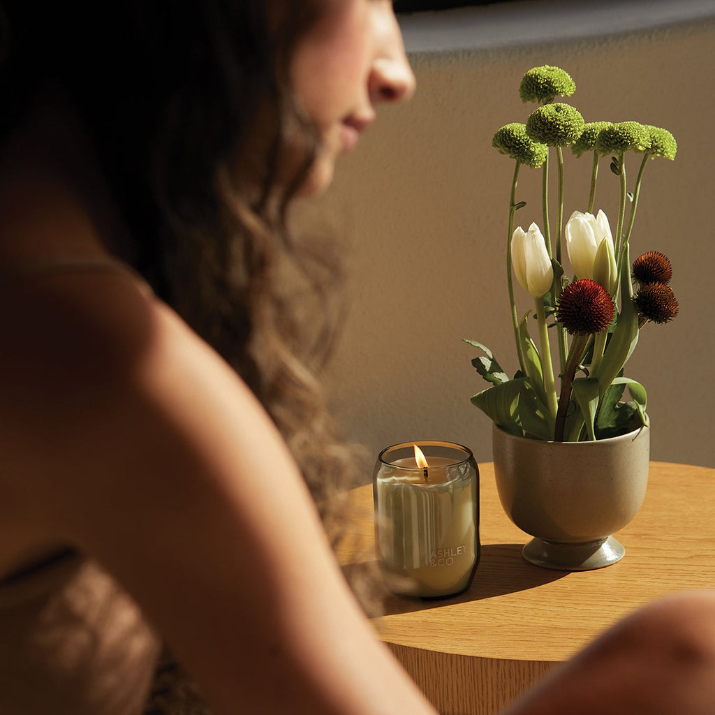 ashley + co | waxed perfume scented candle | parakeets + pearls