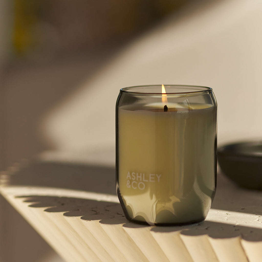 ashley + co | waxed perfume scented candle | parakeets + pearls