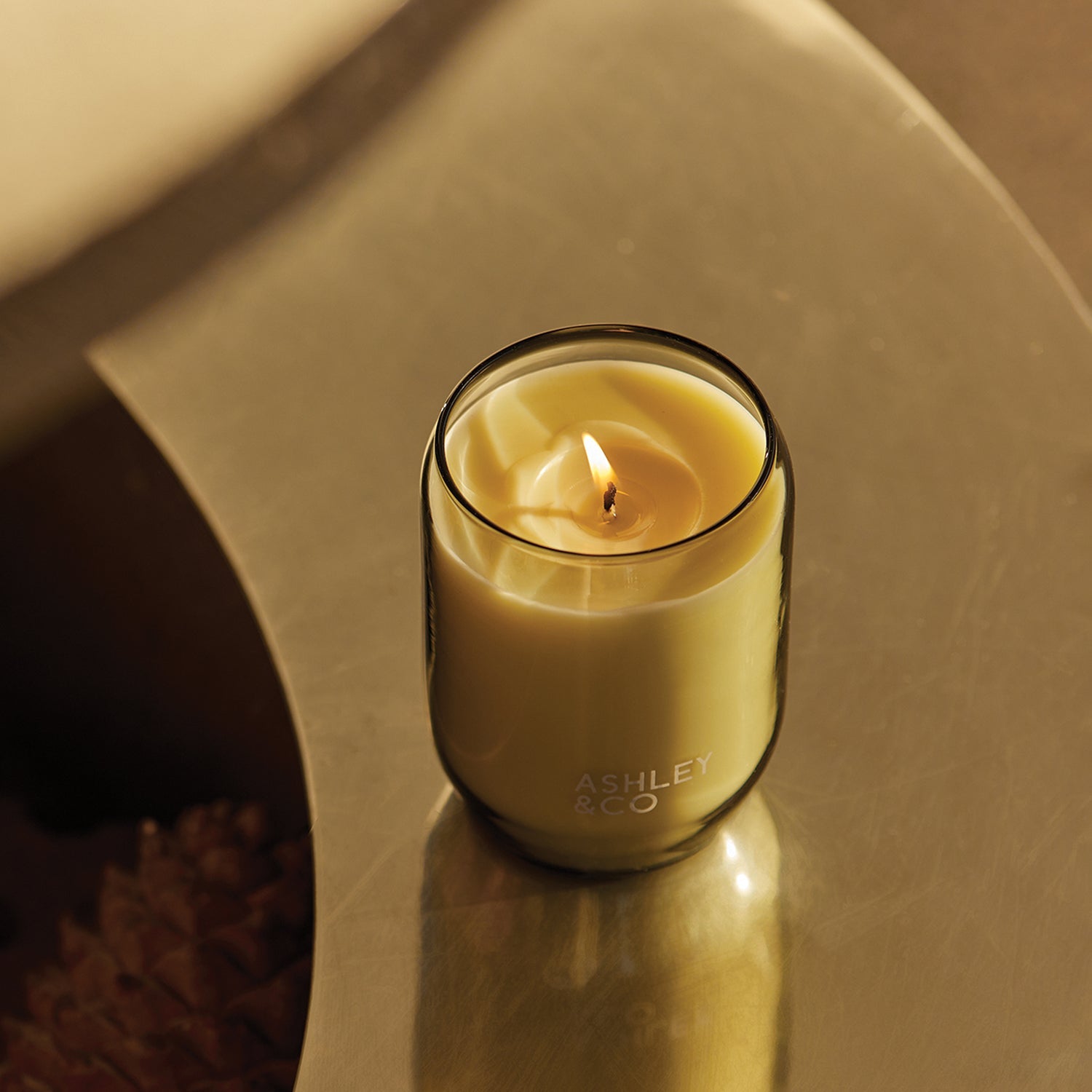 ashley + co | waxed perfume scented candle | bubbles + polkadots