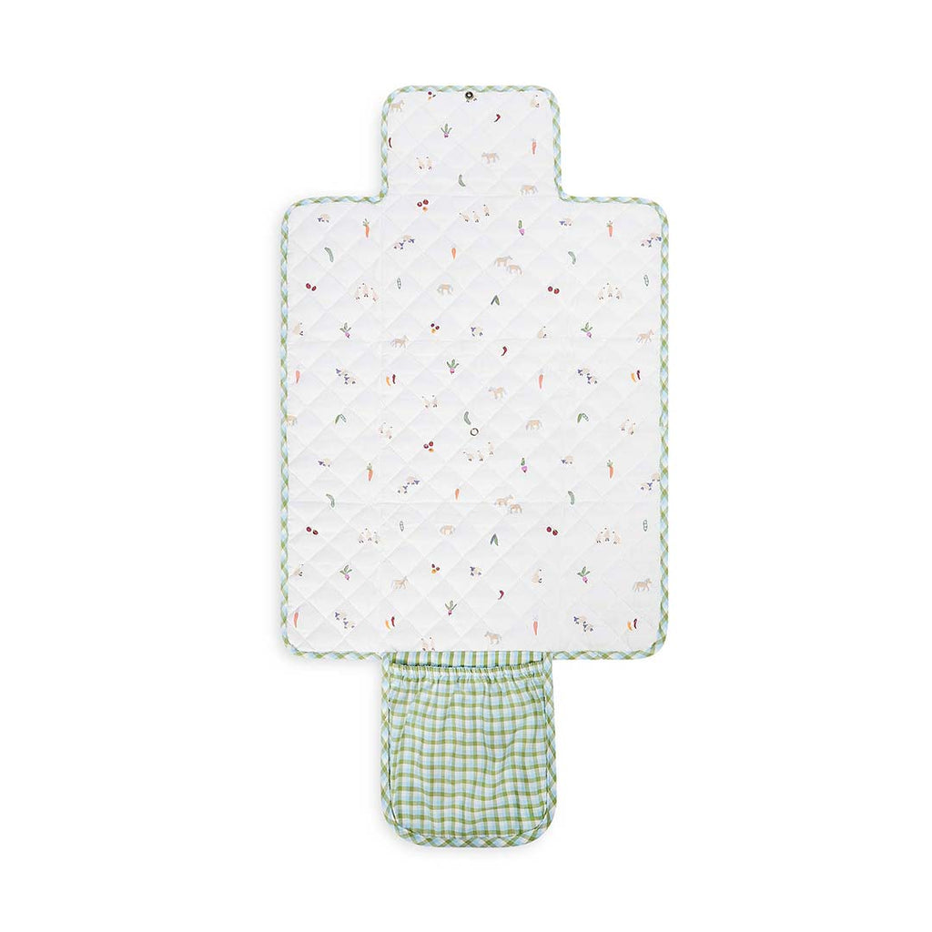 Avery Row Cotton Travel Baby Changing Mat - Greenhouse Gingham