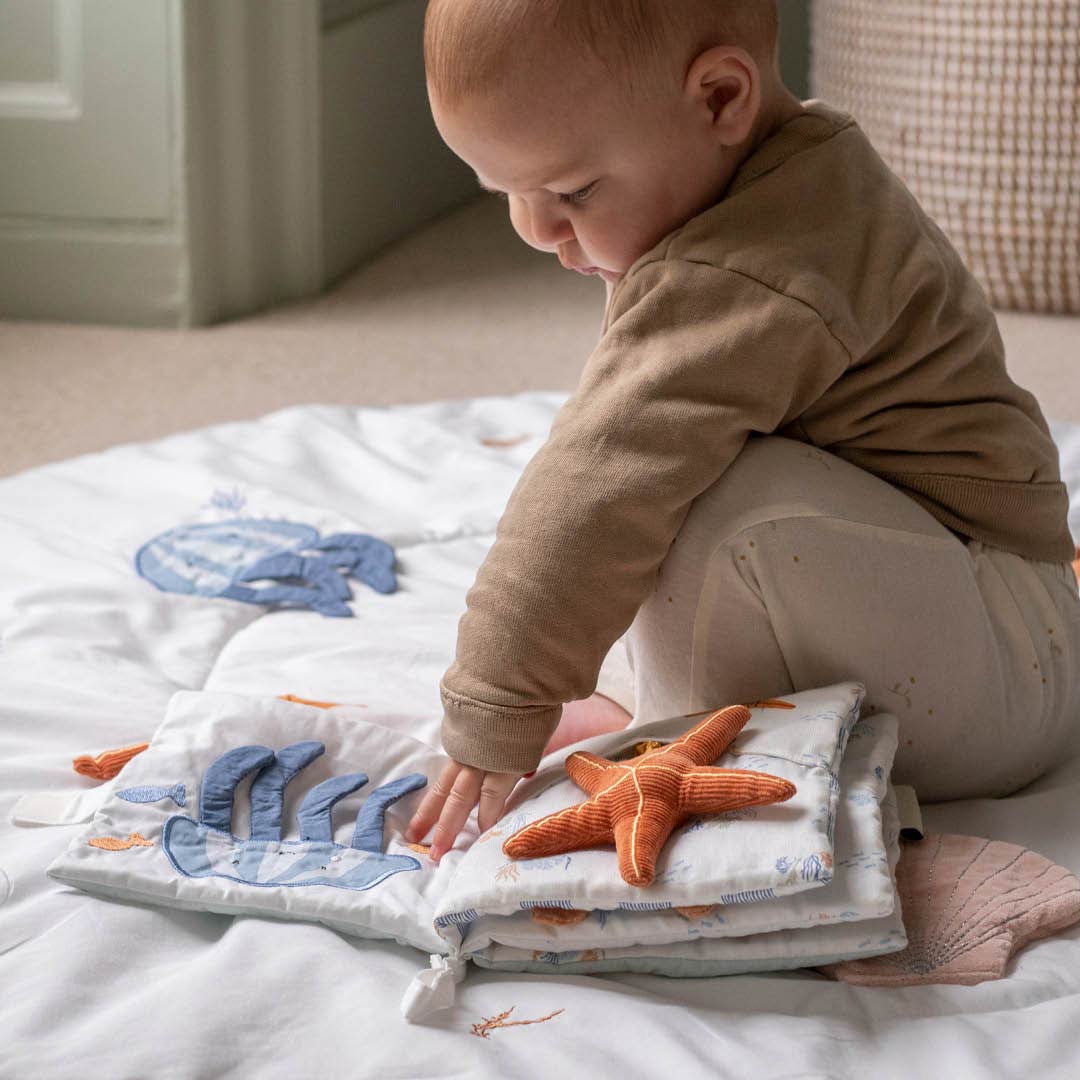 Avery Row Fabric Baby Book - Coastline