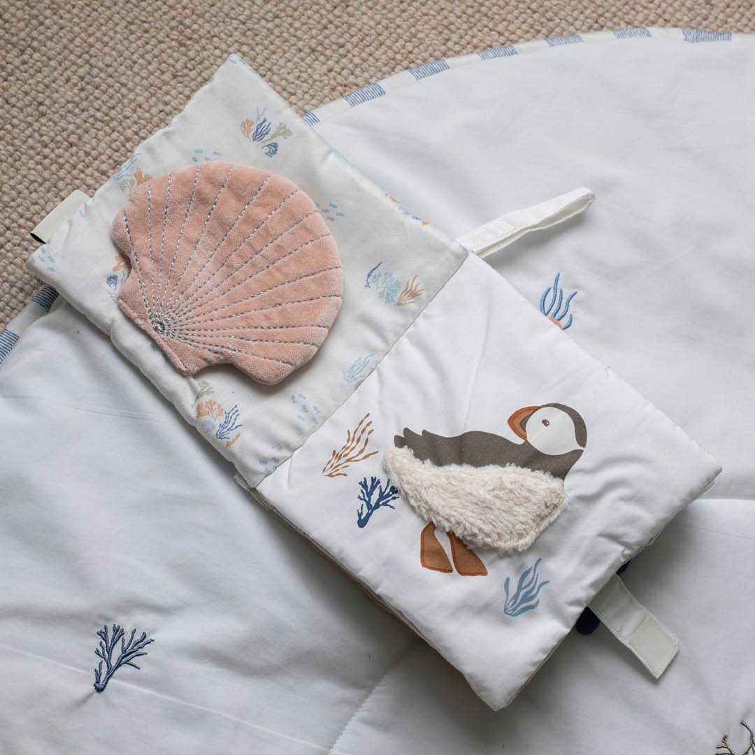 Avery Row Fabric Baby Book - Coastline