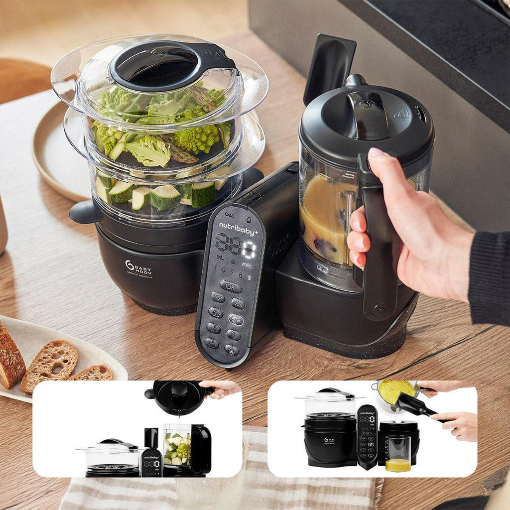 Babymoov Nutribaby (+) XL Black Edition 6 in 1 - Black