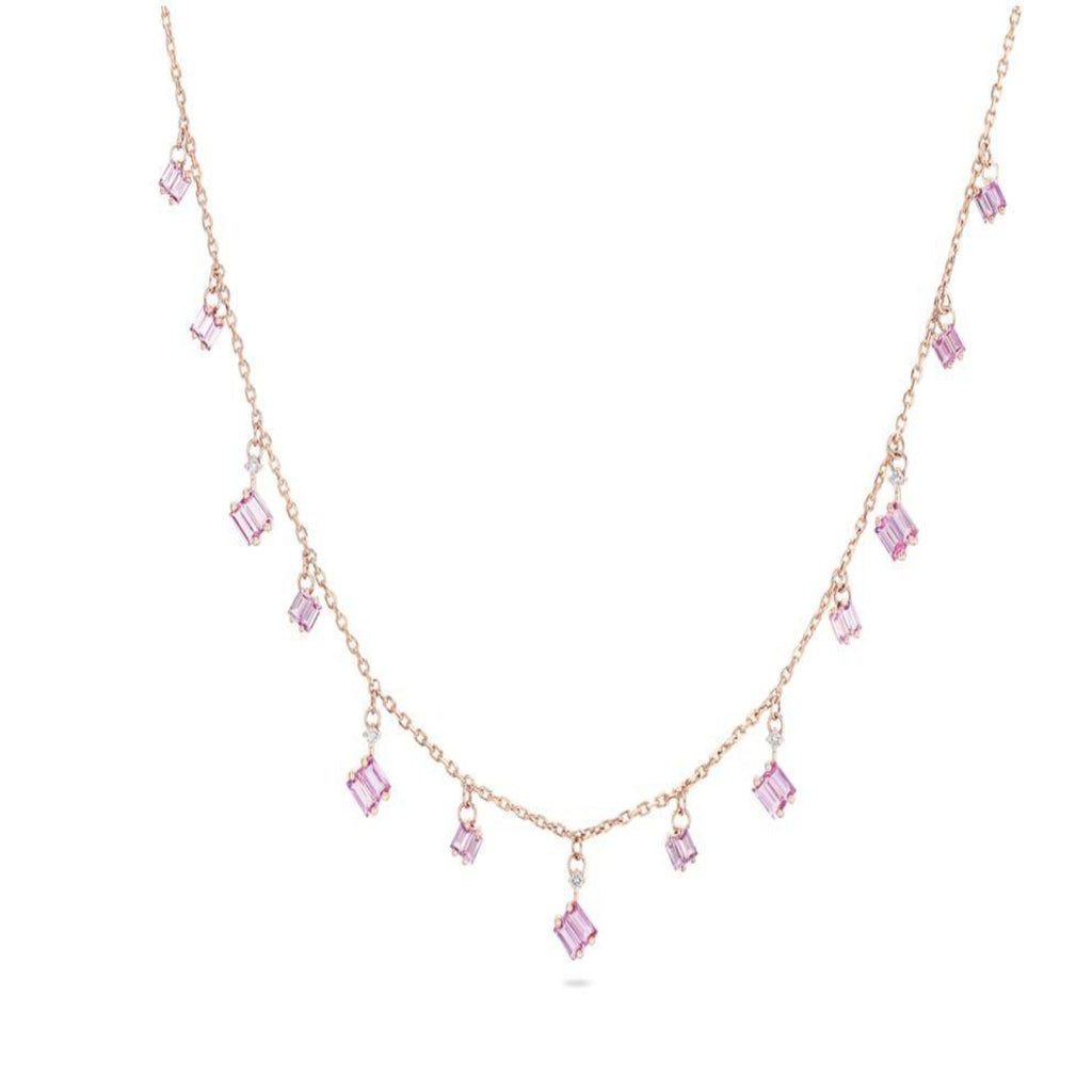 Sapphire Cascade Dangle Necklace