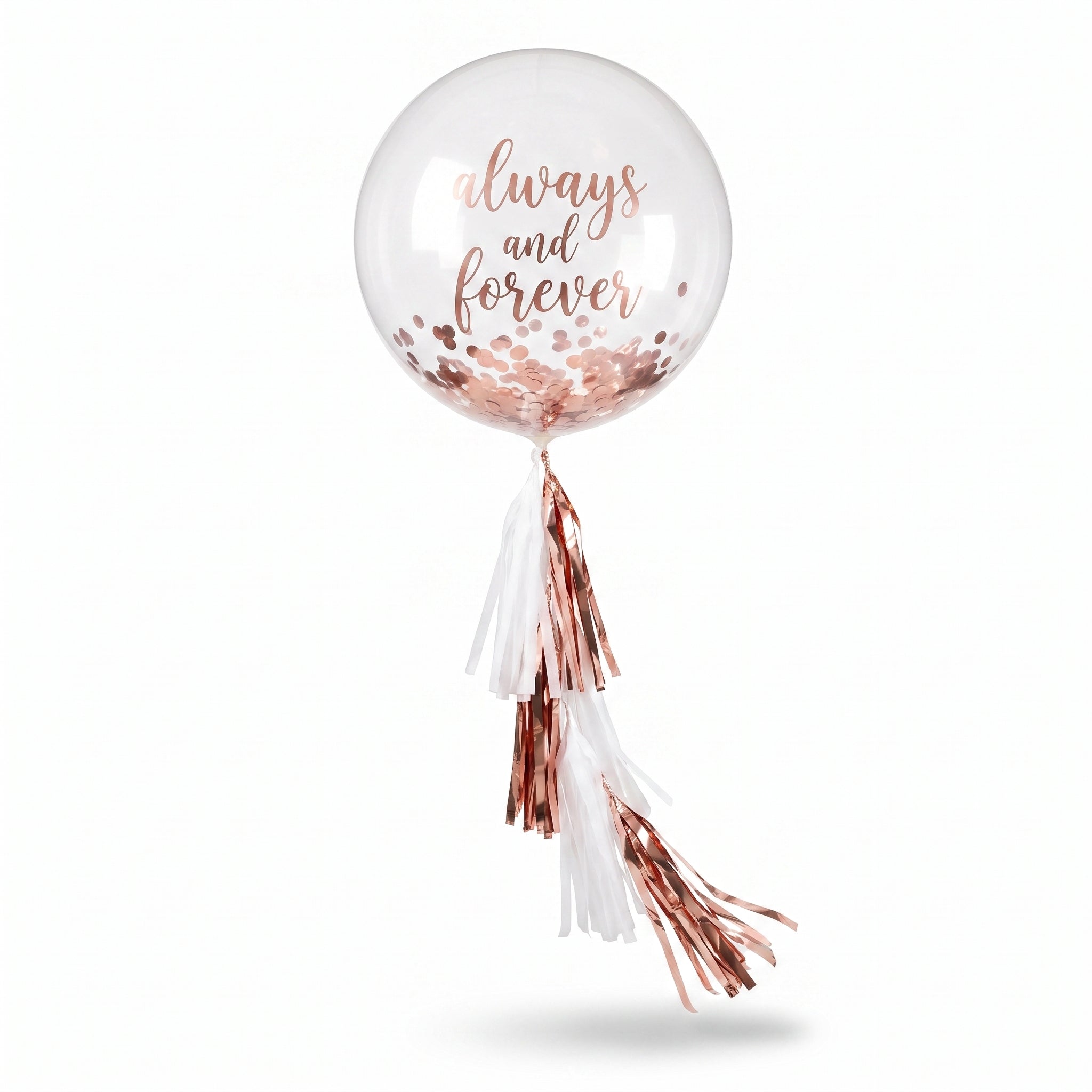 "Always & Forever" Giant Wedding Balloon with Elegant Tail
