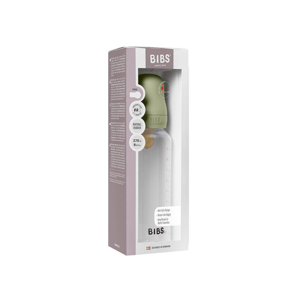BIBS Medium Flow Baby Bottle Latex 1 Pack - Sage