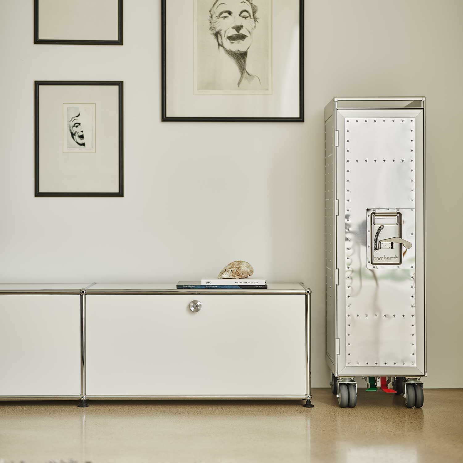 bordbar | rivet rocker trolley | OUTER TROLLEY ONLY -  aluminium