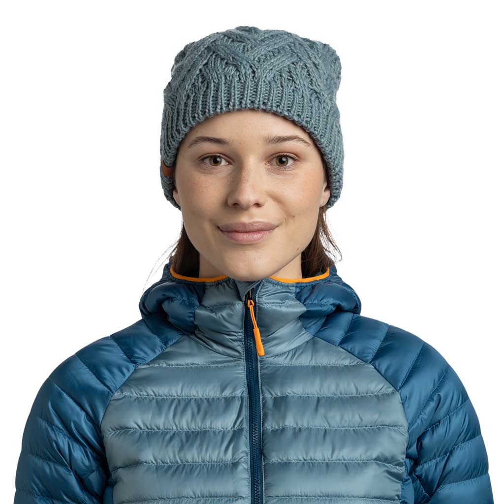 Caryn Knitted Beanie & Fleece Band