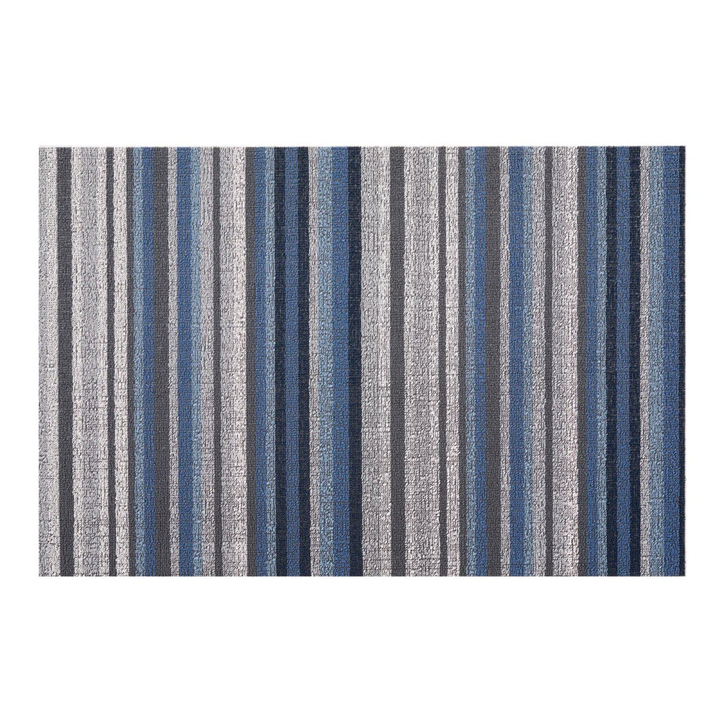 chilewich | shag utility doormat 61x91cm (24x36") | horizon stripe deep sea
