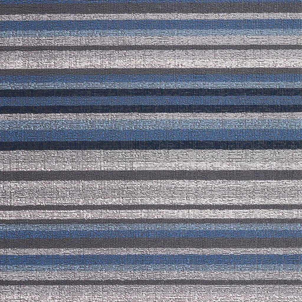 chilewich | shag runner mat 61x183cm (24x72") | horizon stripe deep sea