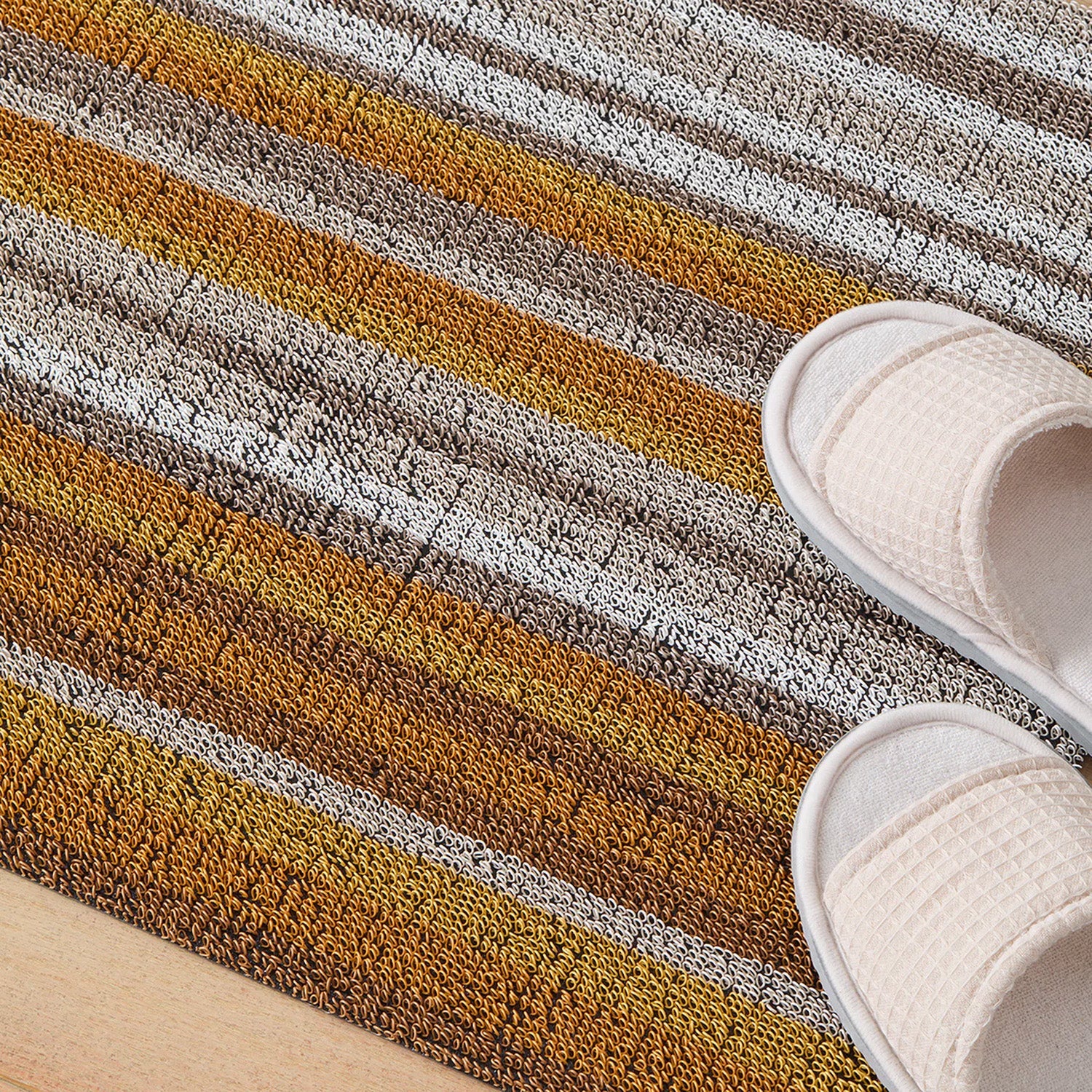 chilewich | shag big mat 91x152cm (36x60") | horizon stripe desert