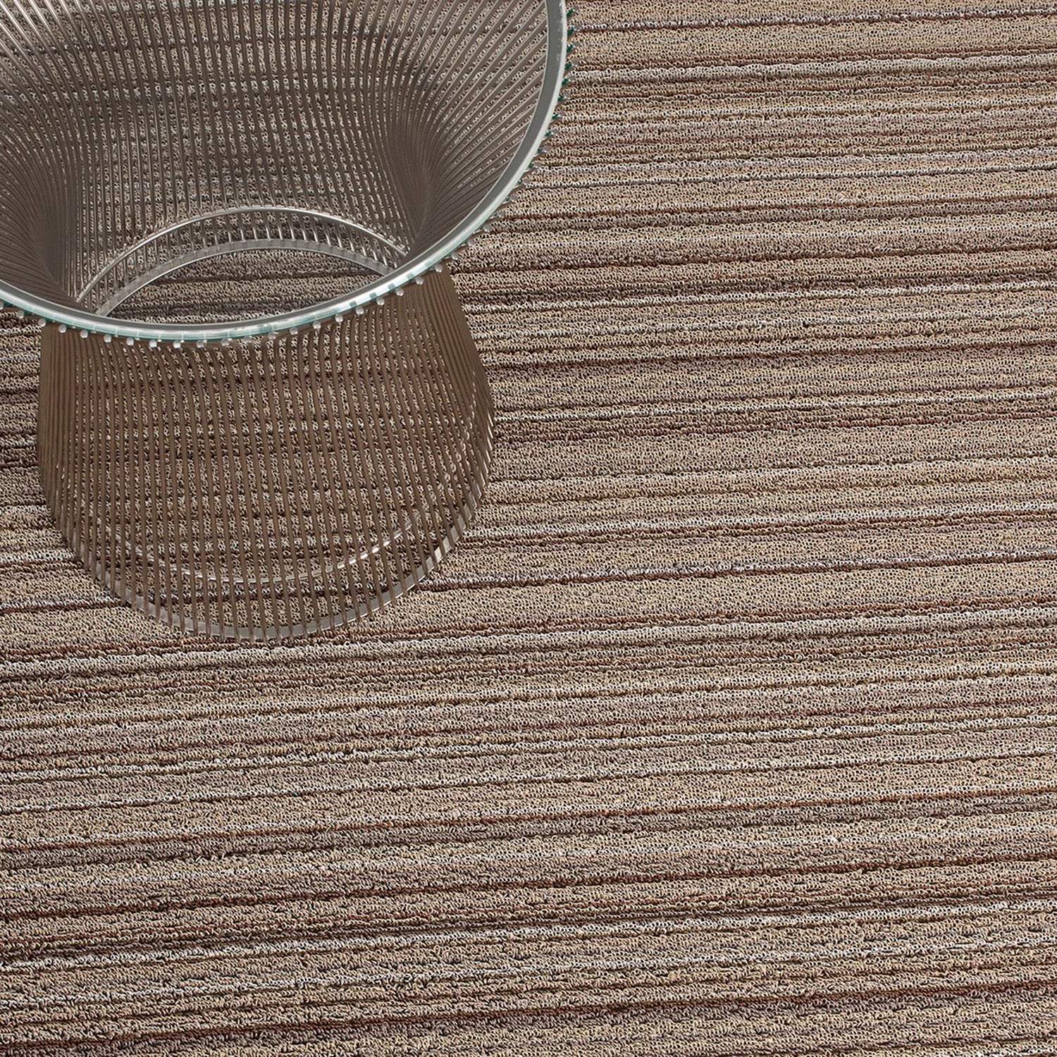 chilewich | shag runner mat 61x183cm (24x72") | skinny stripe mushroom