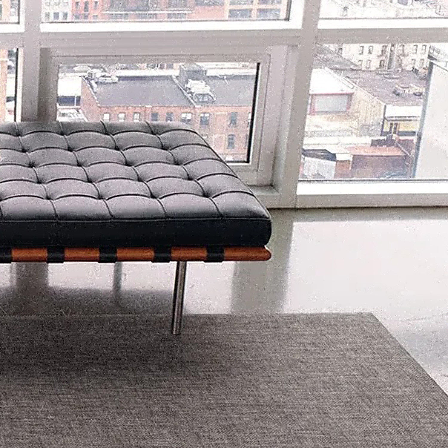 chilewich | woven floor runner 66x183cm (26x72") | basketweave carbon