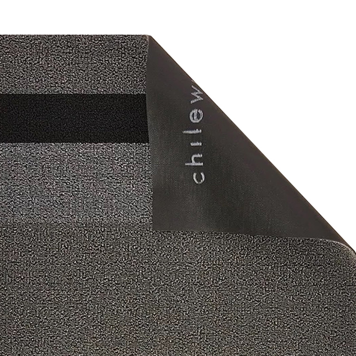 chilewich | big mat 91x152cm (36x60") | bold stripe silver + black