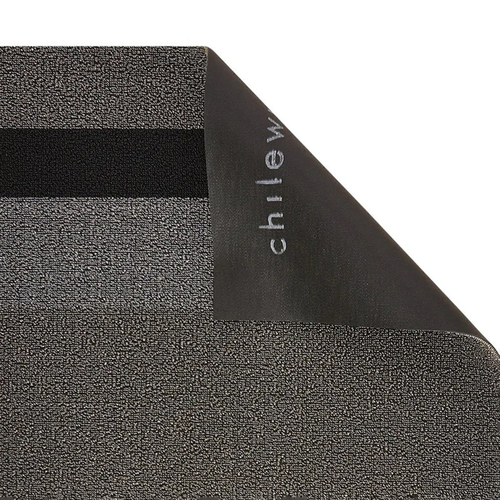 chilewich | shag doormat 46x71cm (18x28") | bold stripe silver + black