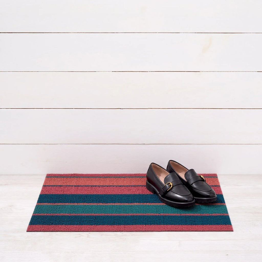 chilewich | shag doormat 46x71cm (18x28") | bolt stripe raspberry