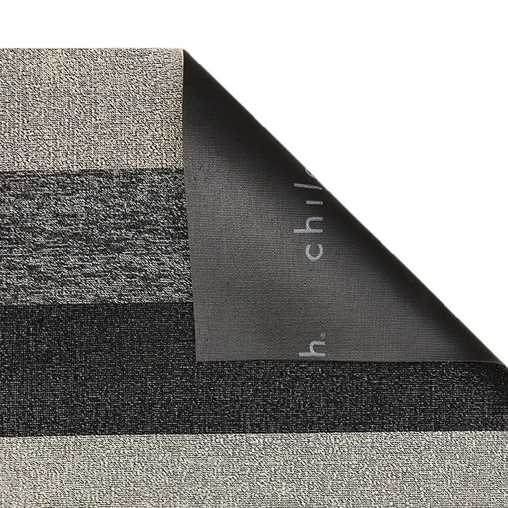 chilewich | shag doormat 46x71cm (18x28") | marbled stripe salt + pepper