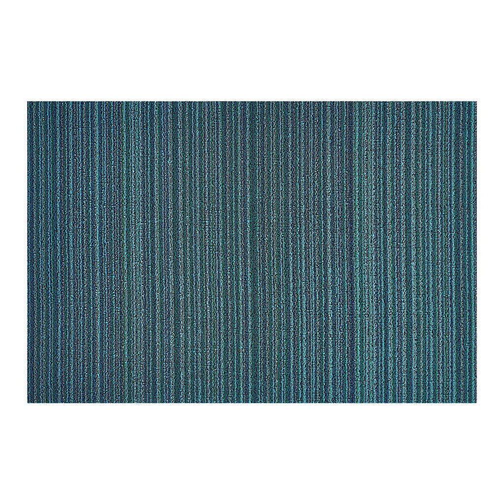 chilewich | large doormat 61x91cm (24x36") | skinny stripe turquoise