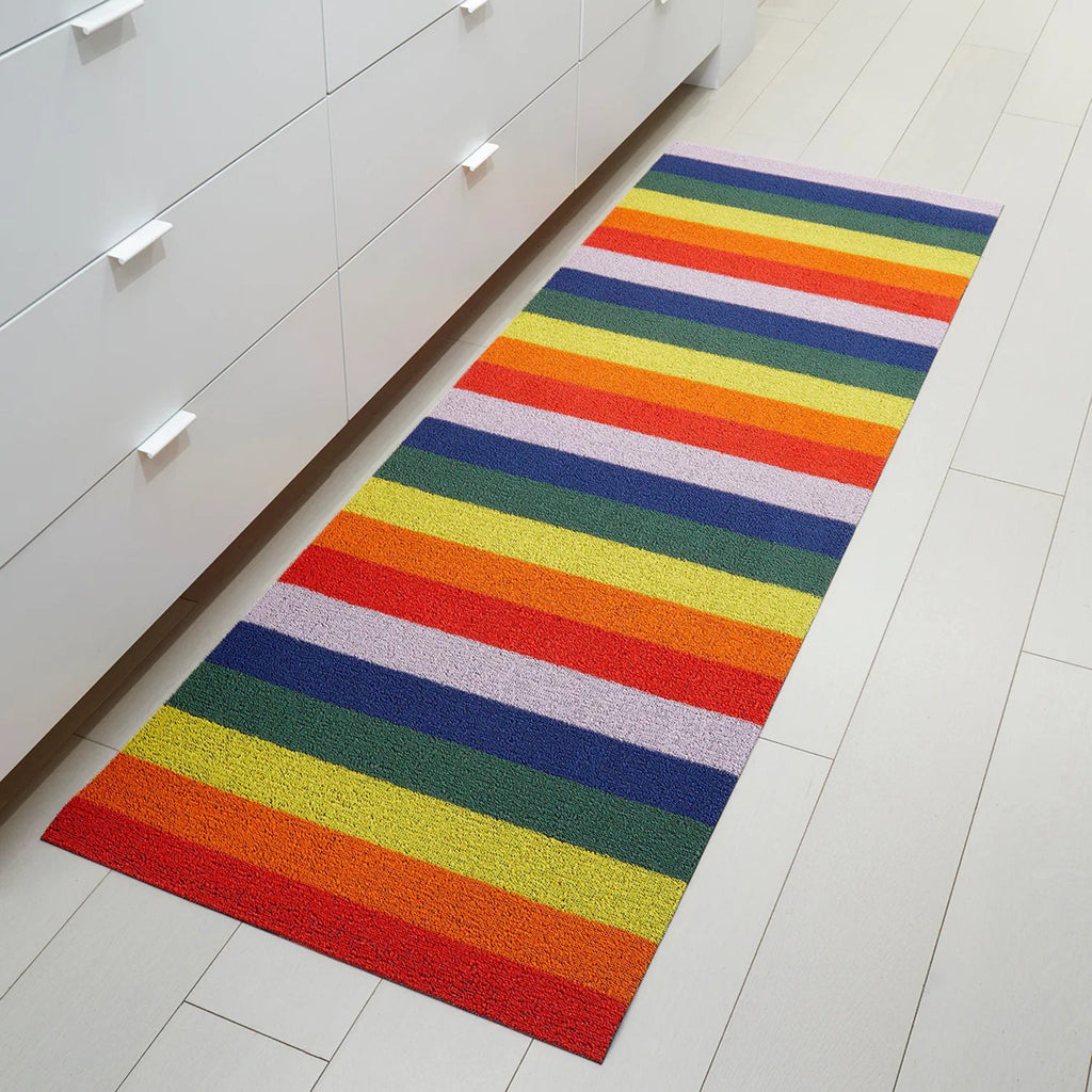 chilewich | shag runner mat 61x183cm (24x72") | pride stripe rainbow ~ DC