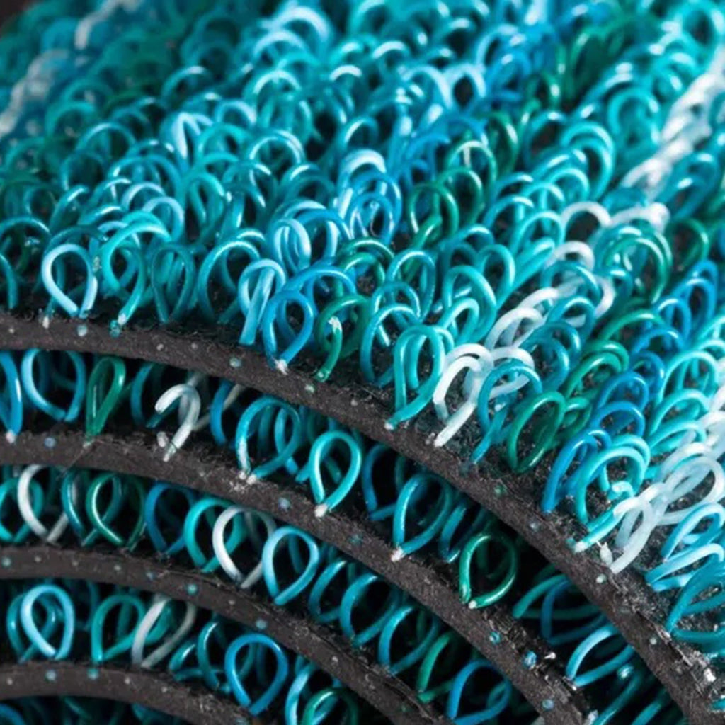 chilewich | large doormat 61x91cm (24x36") | skinny stripe turquoise