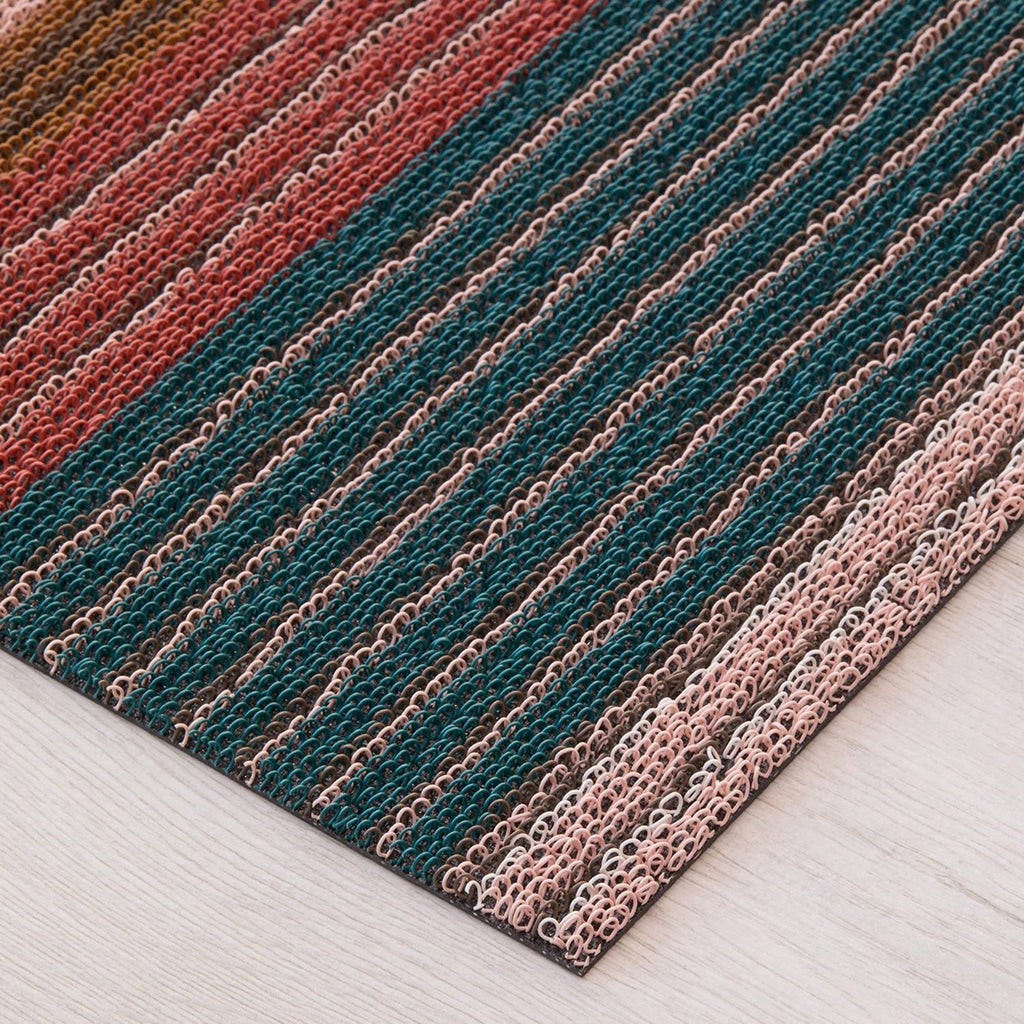 chilewich | shag doormat 46x71cm (18x28") | pleat stripe raspberry