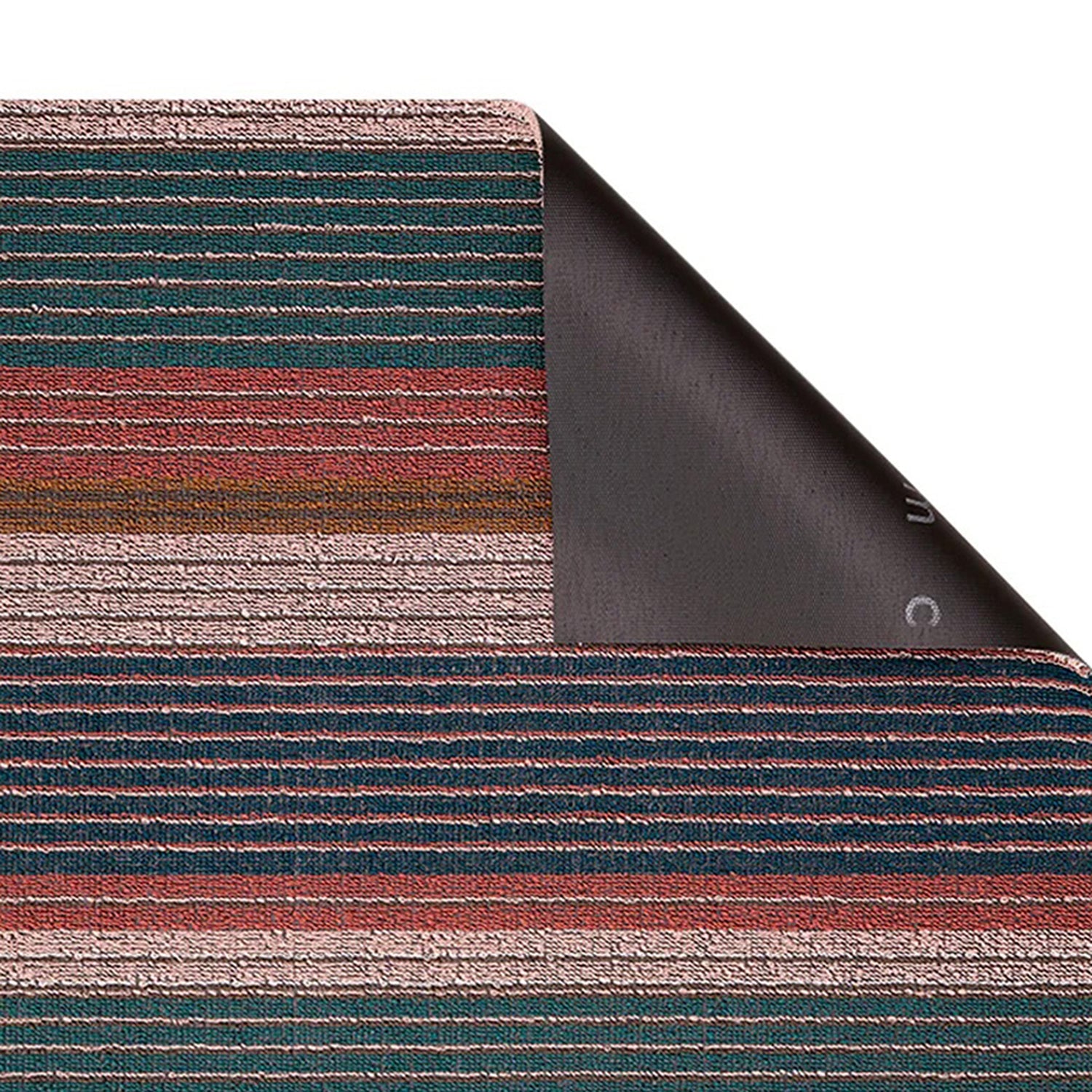 chilewich | shag doormat 46x71cm (18x28") | pleat stripe raspberry