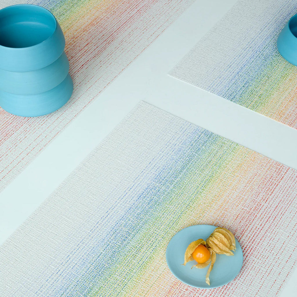 chilewich | placemat rectangle | ombre rainbow