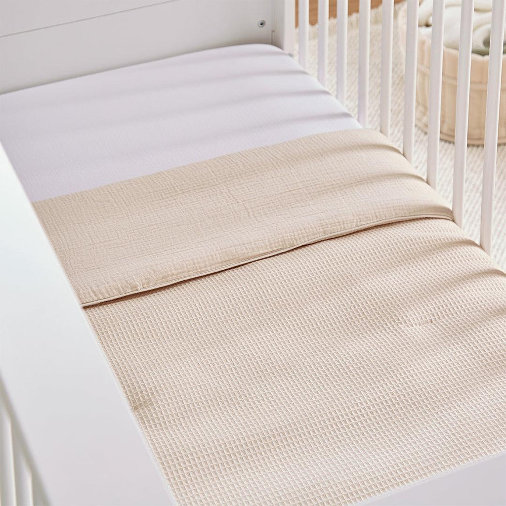 CuddleCo 4pc Cot Bed Bedding Set - Cashmere Waffle