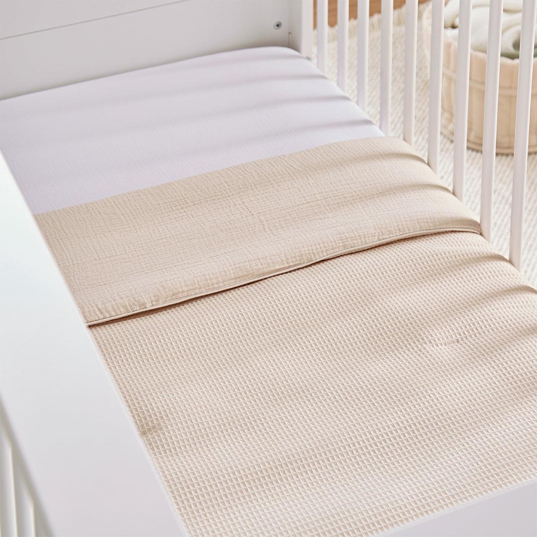 CuddleCo 4pc Cot Bed Bedding Set - Cashmere Waffle