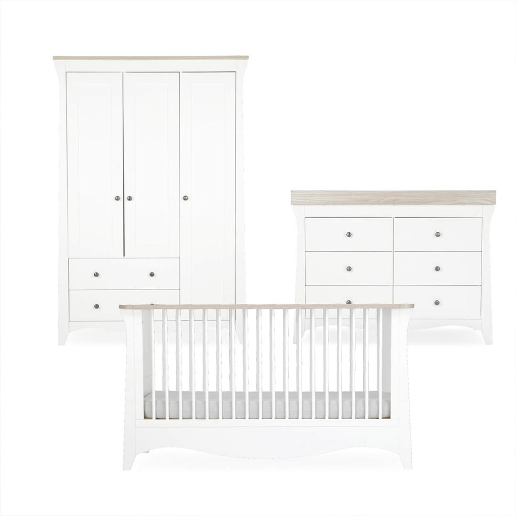 CuddleCo Clara Luxe 3pc Set - White/Ash