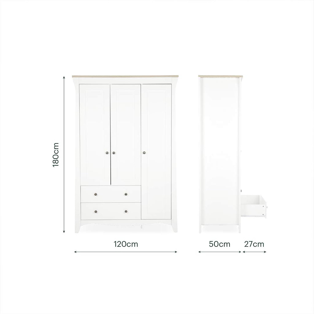 CuddleCo Clara Luxe 3pc Set - White/Ash