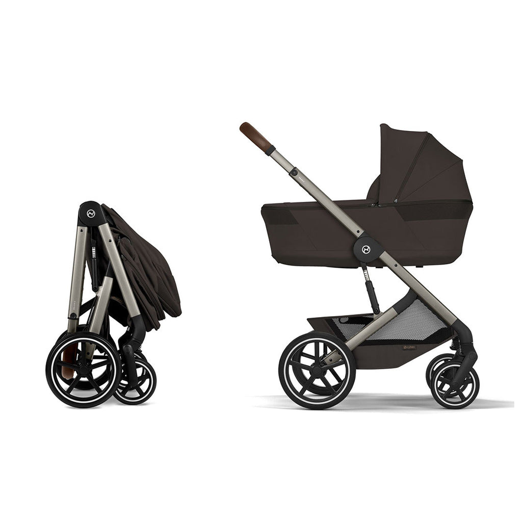 CYBEX Balios S Lux Pushchair + Fold Carry Cot - Chocolate Brown