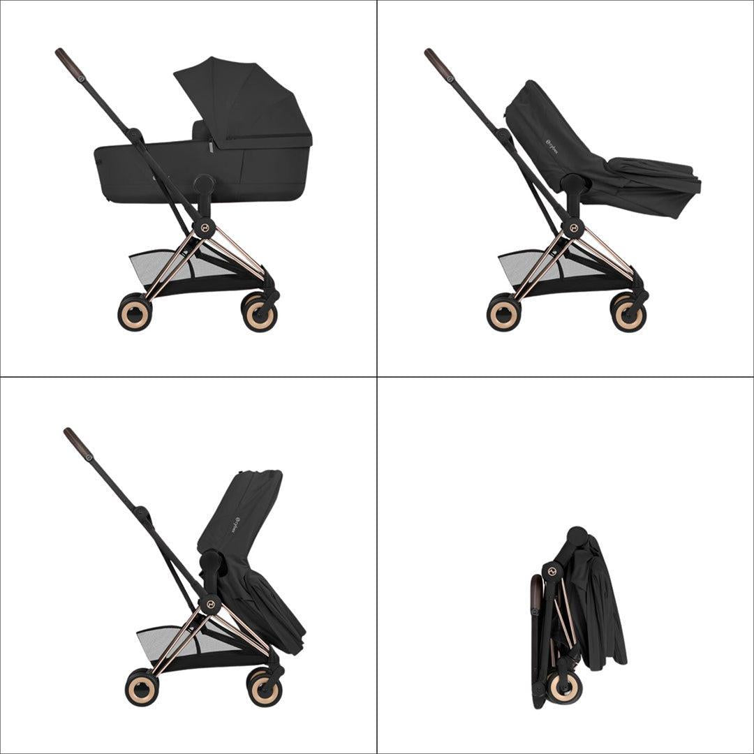 CYBEX Coya Comfort Compact Stroller - Sepia Black/Rose Gold