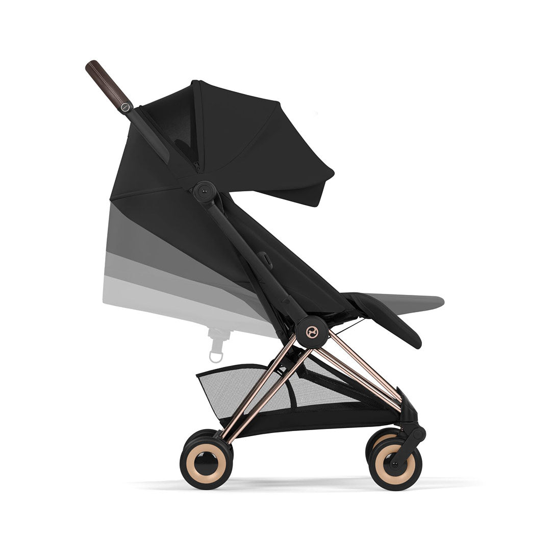 CYBEX Coya Comfort Compact Stroller & Carrycot - Sepia Black/Rose Gold