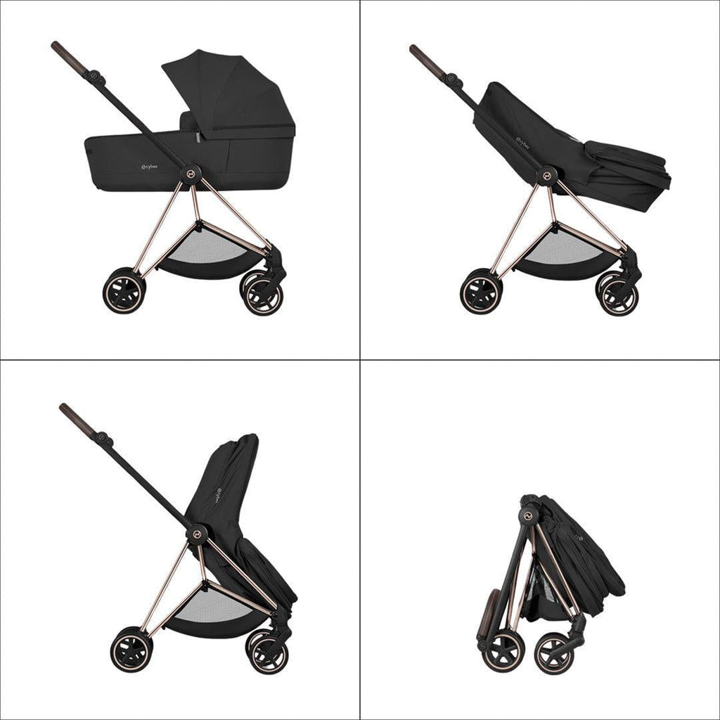 CYBEX Mios Comfort Pushchair & Foldable Carrycot - Cozy Beige/Black