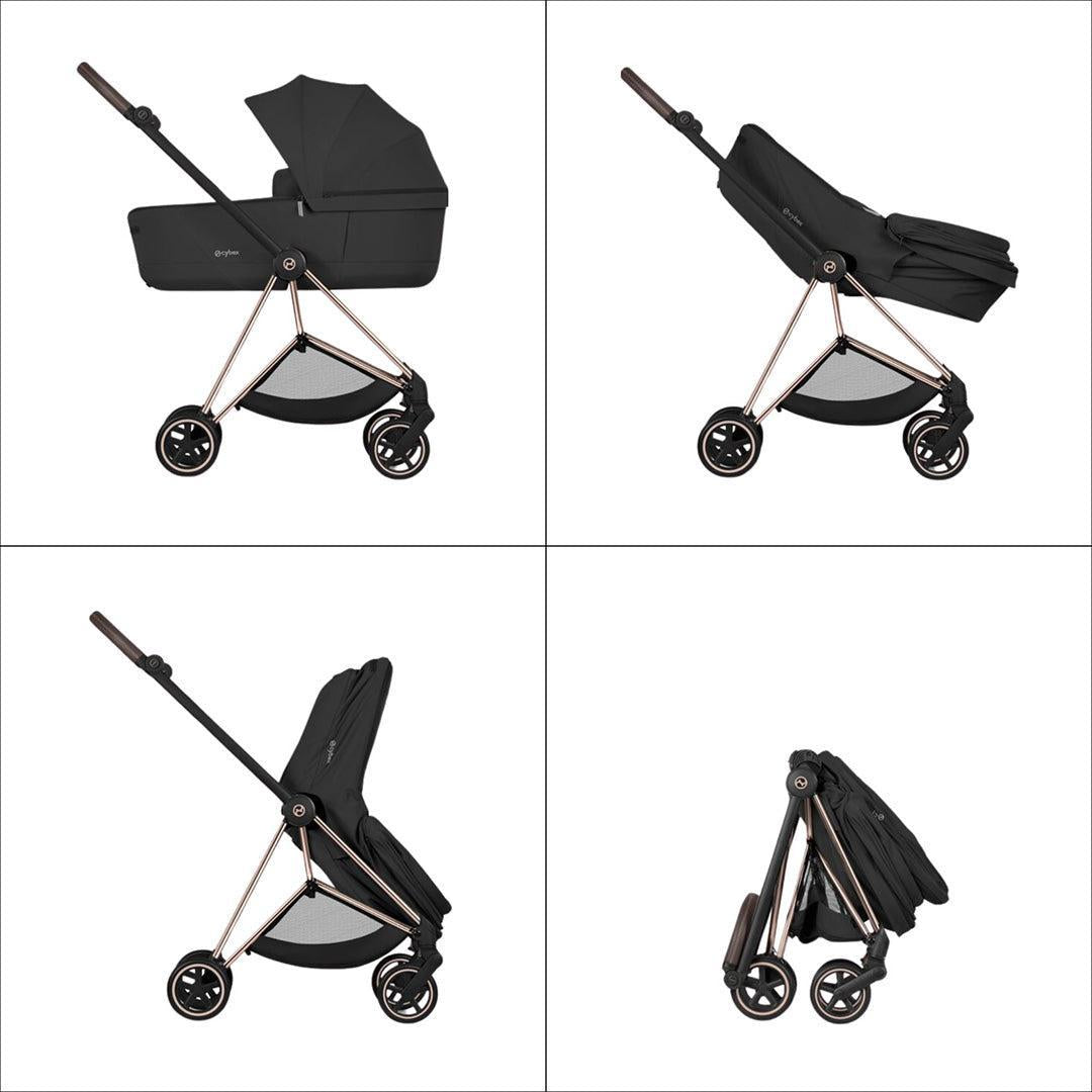 CYBEX Mios Comfort Pushchair & Foldable Carrycot - Cozy Beige/Black