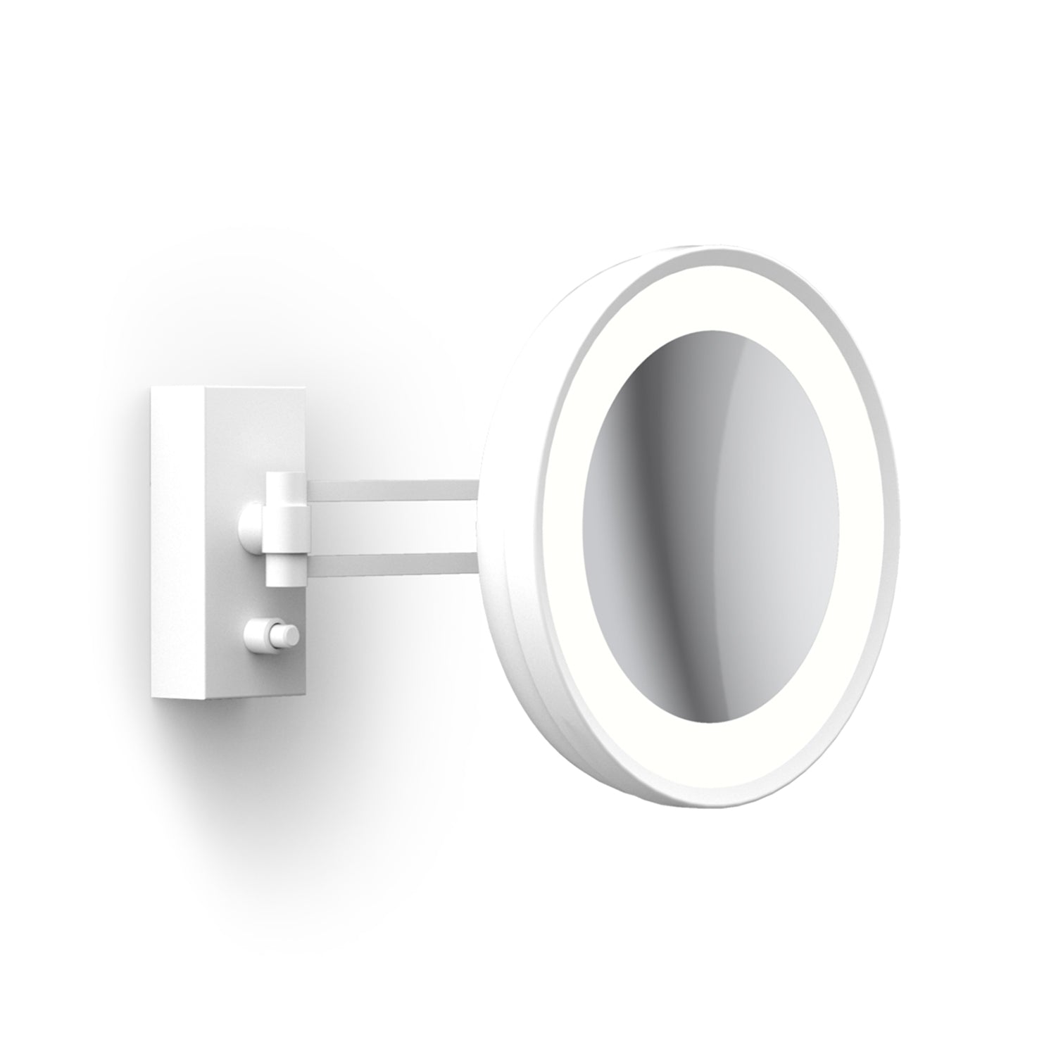 decor walther | CORNER series | illuminated wall mirror with 7x magnification | matte white - SO