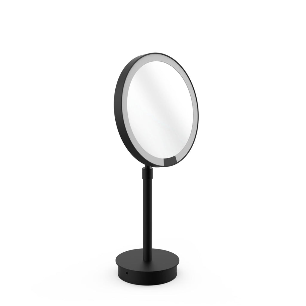 decor walther | BASIC series | illuminated table mirror | matte black 7x magnification